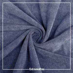 Tecido Veludo Corduroy 16 Canais - Azul