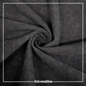 Tecido Veludo Corduroy 16 Canais - Preto