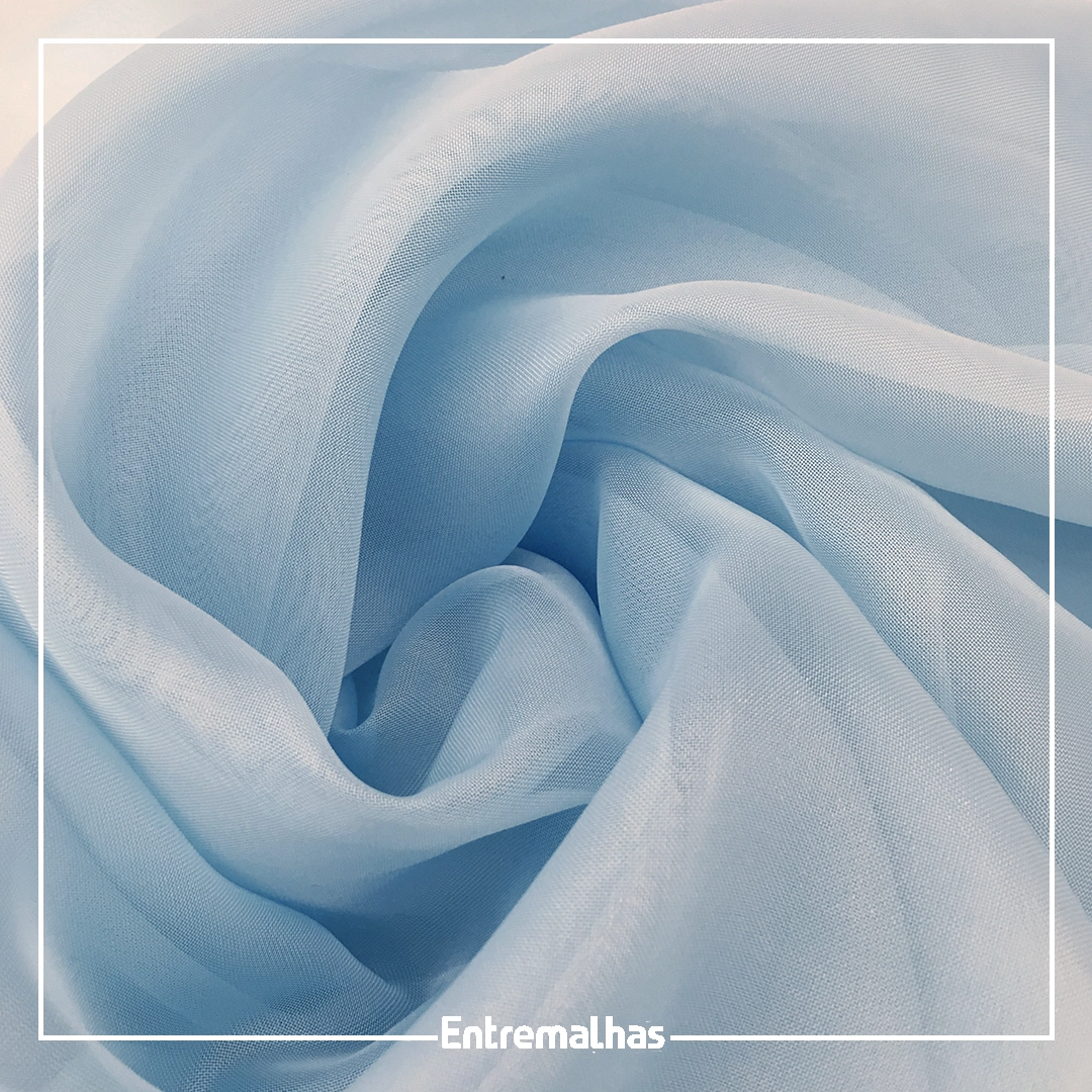 Tecido Voal Importado - Azul Ref.:886001