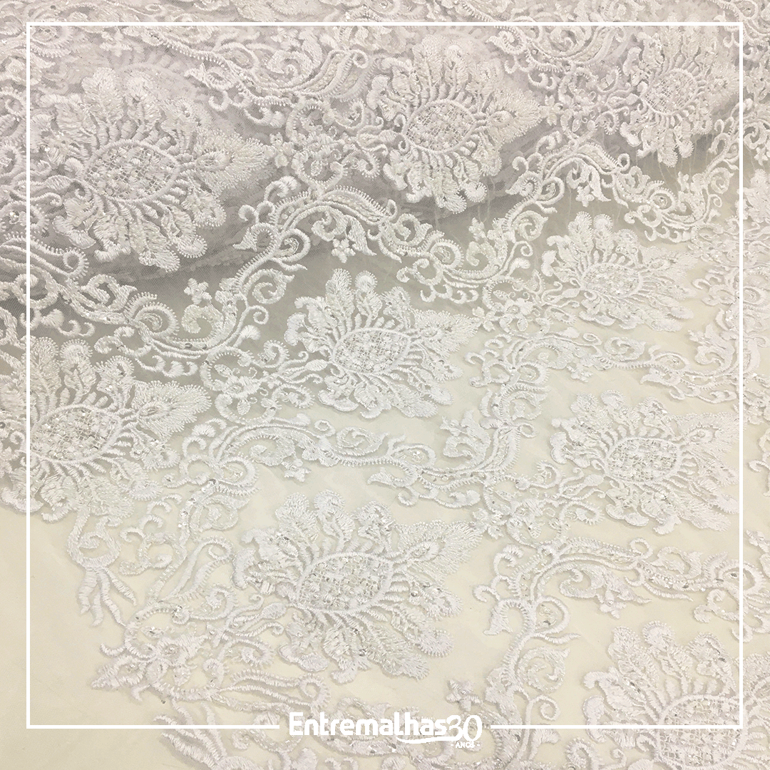 Tecido Renda Noiva - Branco Ref.: 814142