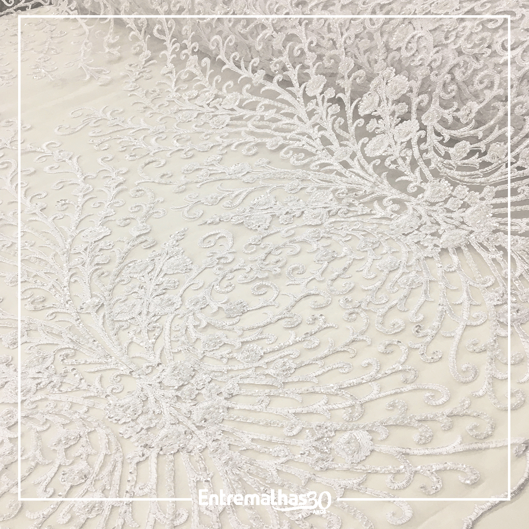 Tecido Renda Noiva - Branco Ref.: 814142