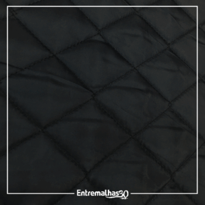 Tecido Matelassê Jaqueta - Preto