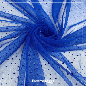 Tecido Tule Constelação - Azul