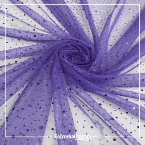 Tecido Tule Constelação - Roxo