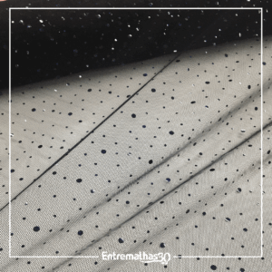 Tecido Tule Constelação - Preto