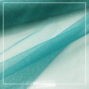Tecido Tule Cristal - Azul