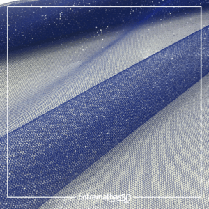 Tecido Tule Cristal - Azul