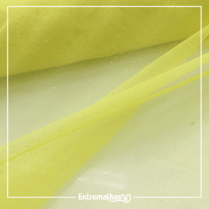 Tecido Tule Cristal - Amarelo