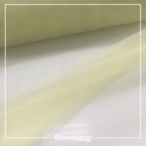 Tecido Tule Cristal - Amarelo