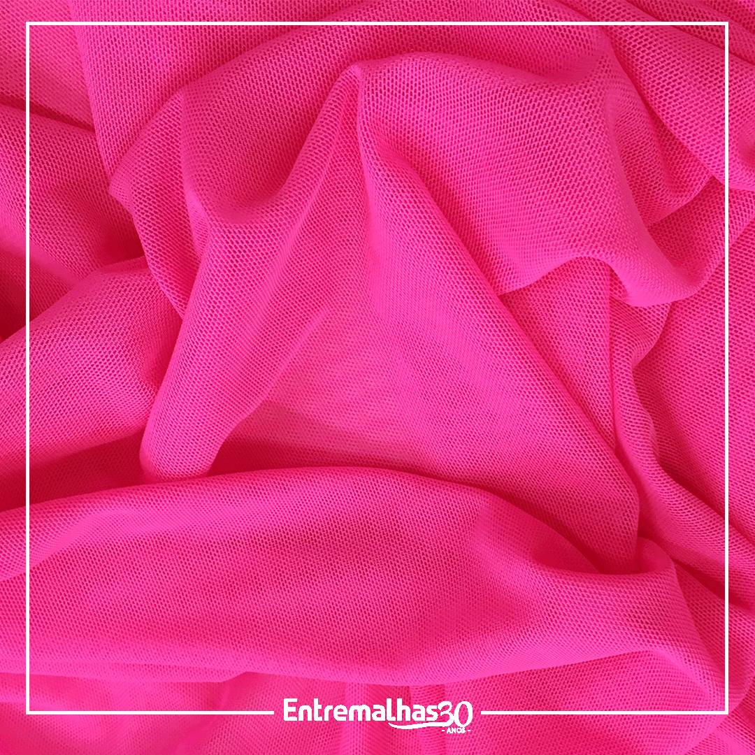 Tecido Lycra Tule Flex - Rosa Ref.:317004