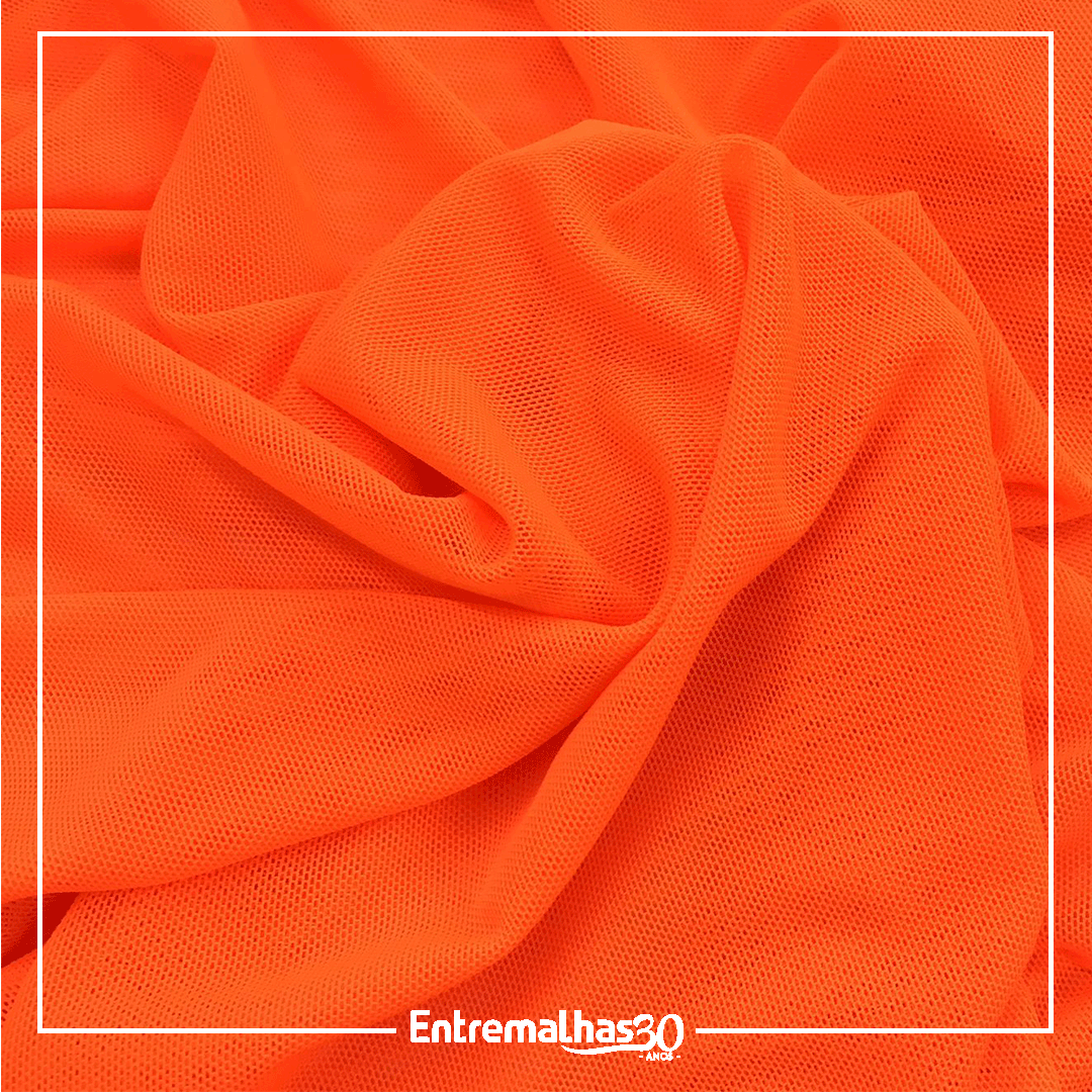 Tecido Lycra Tule Flex - Laranja Ref.:317004