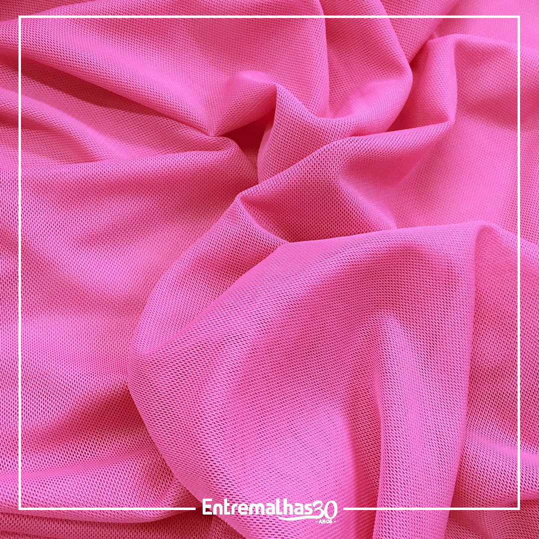 Tecido Lycra Tule Flex - Rosa Ref.:317004