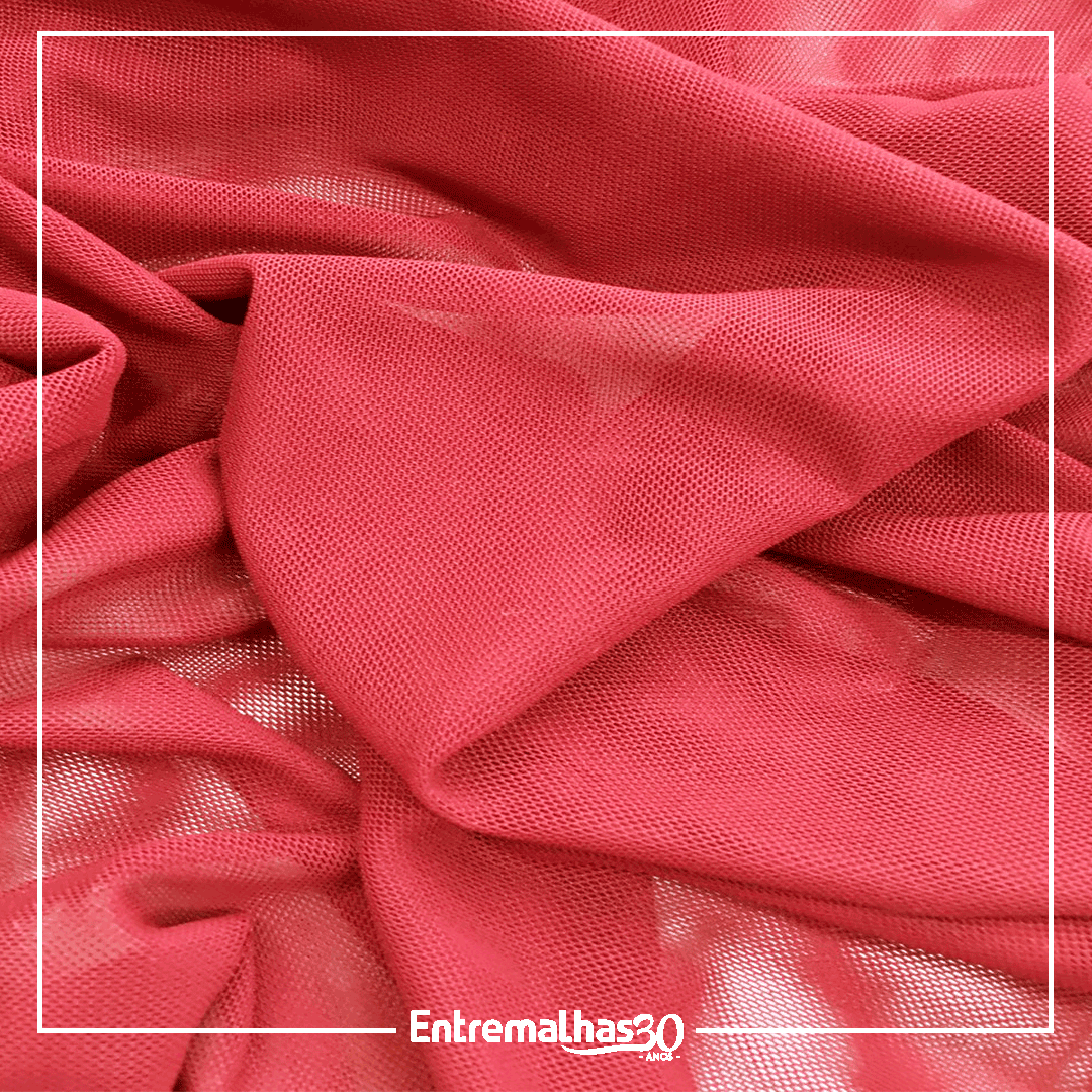 Tecido Lycra Tule Flex - Vermelho Ref.:317004