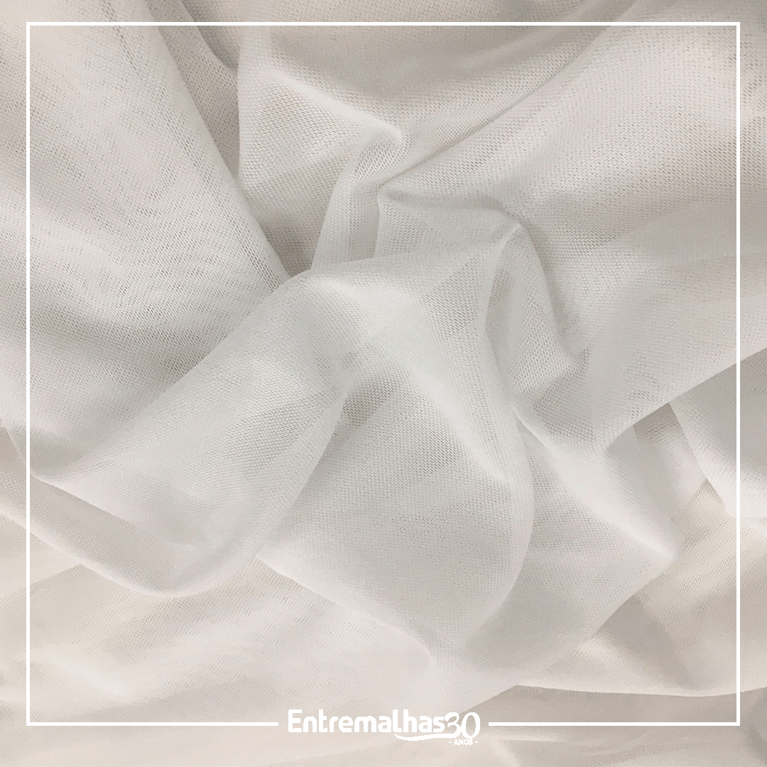 Tecido Lycra Tule Flex - Branco Ref.:317004