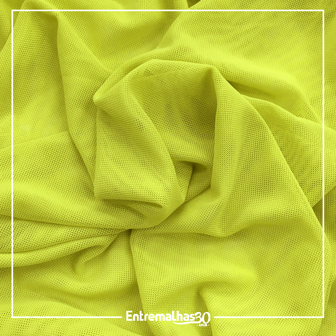 Tecido Lycra Tule Flex - Amarelo Ref.:317004