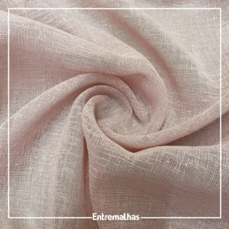 Tecido Voil Rústico Com Brilho - Rose Ref.:210752