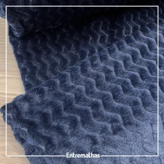 Malha Fleece Jacquard - Azul Ref.:330103