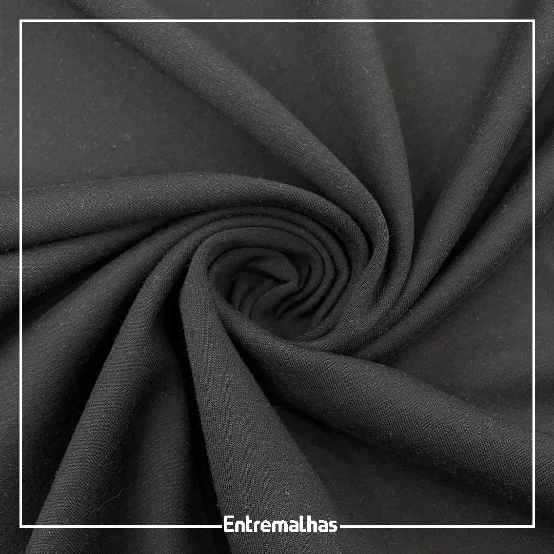 Malha Fleece Modal Premium - Preto Ref.:330146