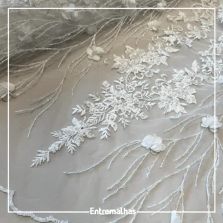 Renda Bordada Coreia - Branco Ref.:814142