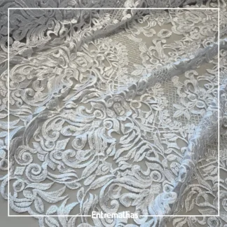 Renda Tule Bordado - Branco Ref.:814187