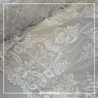 Renda Bordado Dakota - Branco Ref.:814214