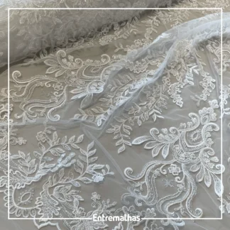 Renda Bordado Leonor - Branco Ref.:814215