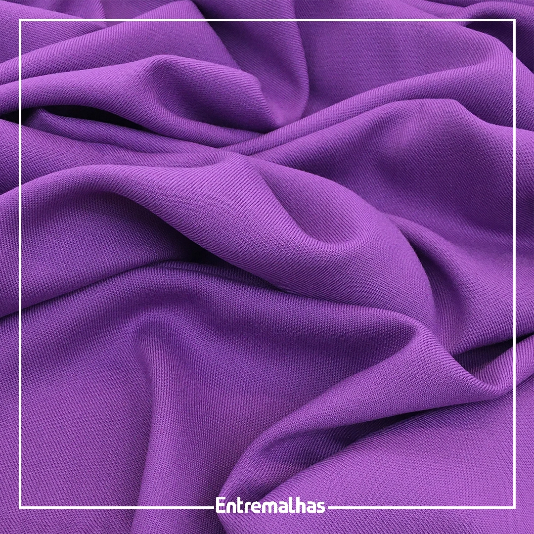 Tecido Viscose Sarjada - Roxo Ref.:858814