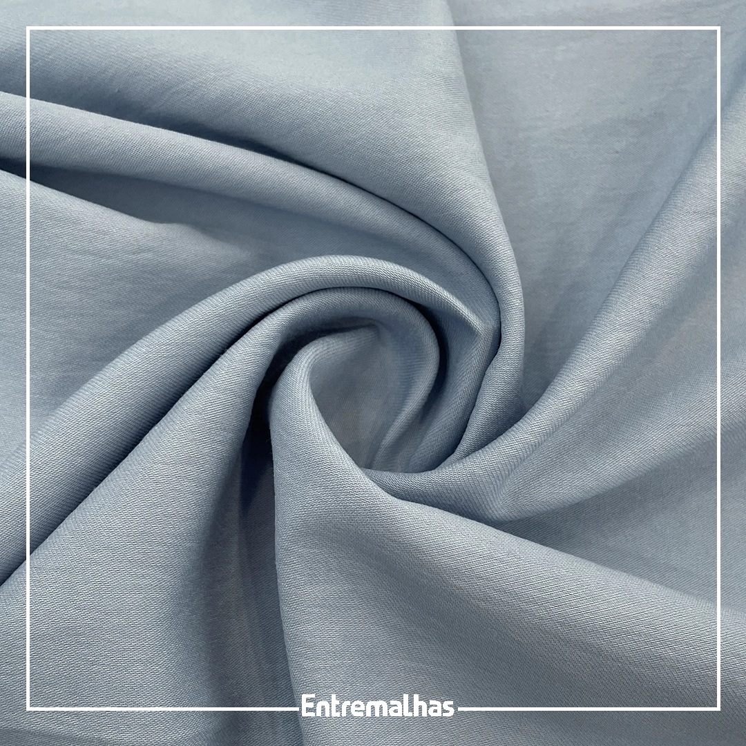 Tecido Rayon Sensorialle Twill - Azul C158 Ref.:859812