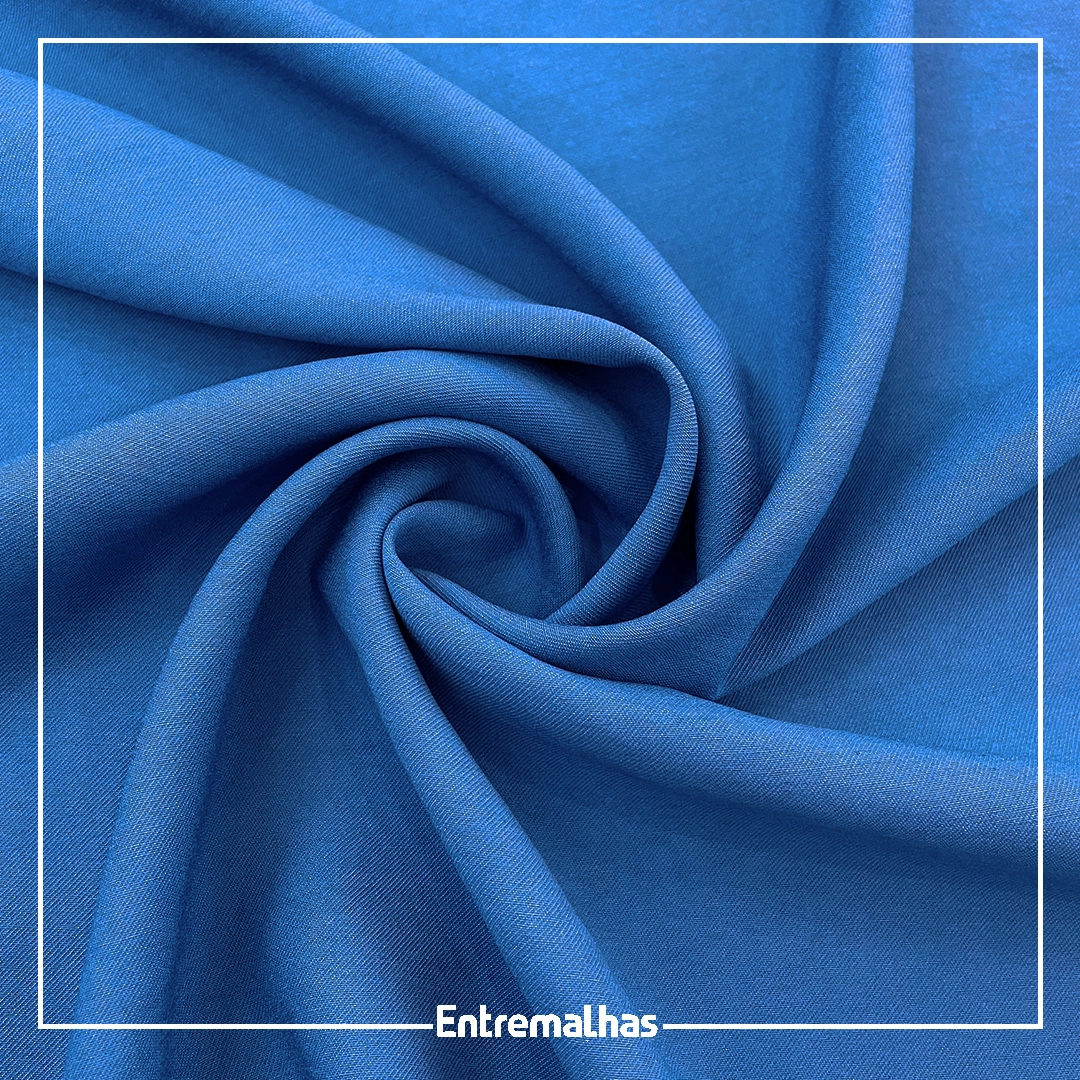 Tecido Rayon Sensorialle Twill - Azul 742 Ref.:859812