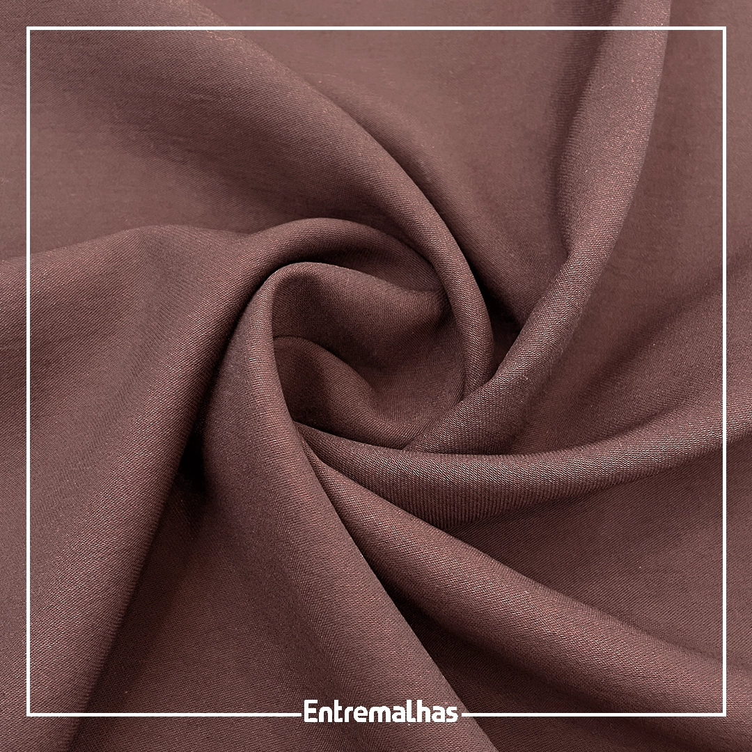 Tecido Rayon Sensorialle Twill - Marrom 19/1215 Ref.:859812