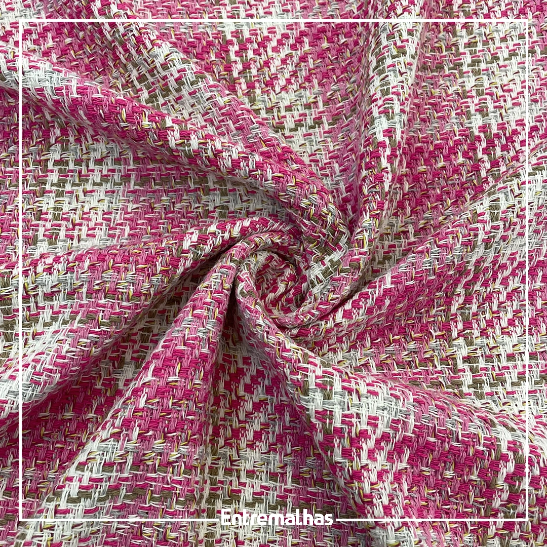 Tecido Tweed Perugia - Pink Flambe Ref.:859941