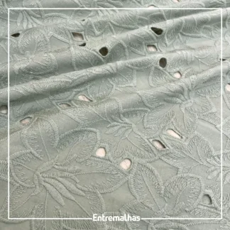 Tecido Bordado Oprah - Verde Ref.:859950