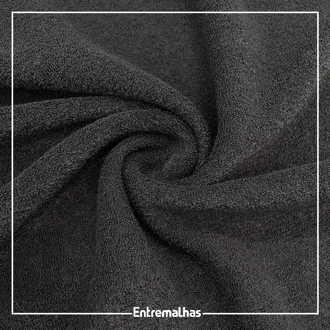 Malha Plush Bouclê - Preto Ref.:330039