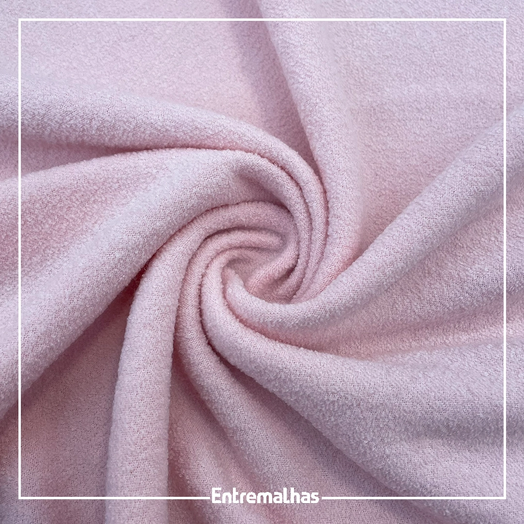 Malha Plush Bouclê - Rosa Ref.:330039