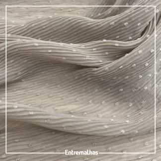 Tecido Crepe Paradis Plissado - Bege Ref.:722032