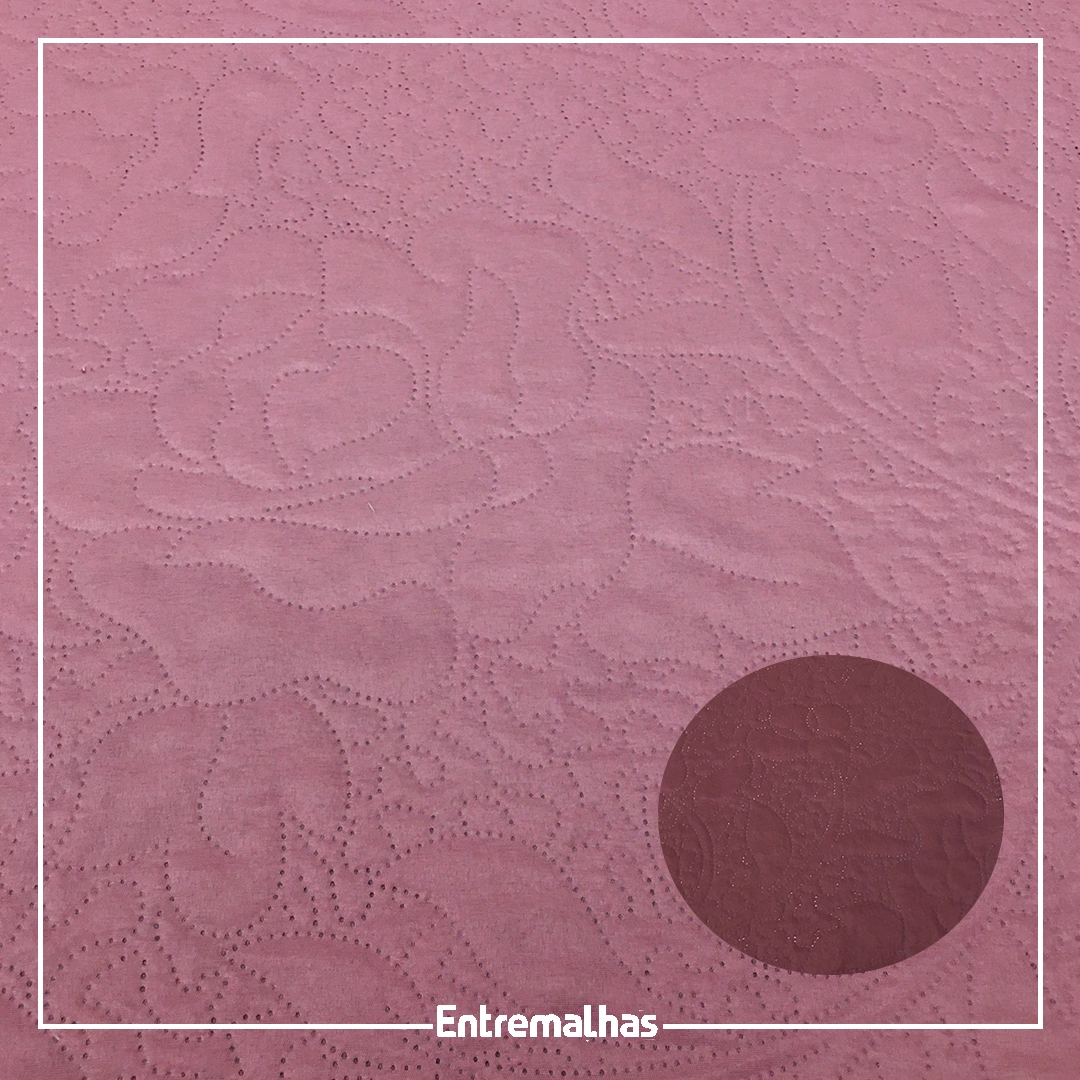 Tecido Matelassê Microfibra - Rosa Ref.:858010