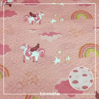 Tecido Matelassê Microfibra - Estampado Ref.:858010