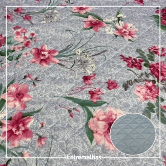 Tecido Matelassê Microfibra - Estampado Ref.:858010