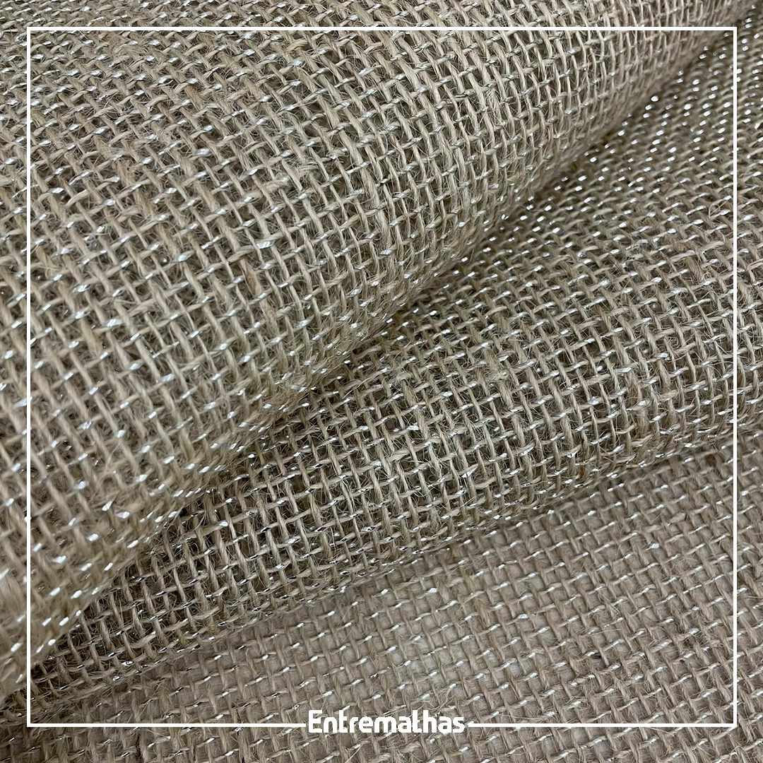 Tecido Juta P9 Trama Média - Prata Ref.:858257