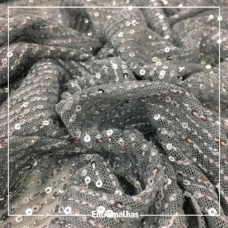 Tecido Paetê Spangle - Prata Ref.:859545