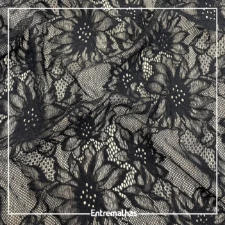 Tecido Renda Floral Gucci - Preto Ref.:814217