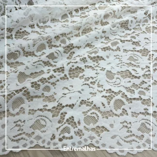 Tecido Renda Chenille - Branco Ref.:814225