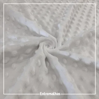 Tecido Malha Bolhas - Branco Ref.:858285