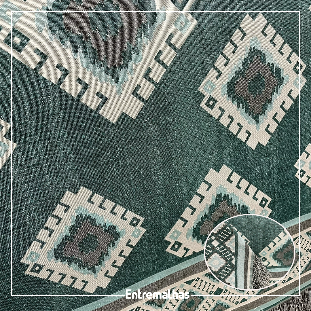 Tecido Jacquard Para Mantas E Almofadas Ref.:859551