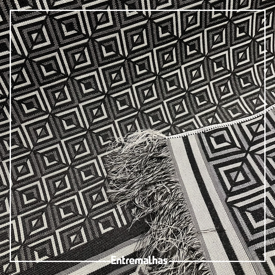 Tecido Jacquard Para Mantas E Almofadas Ref.:859551