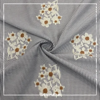 Tecido Camisaria Siesta Bordada - Azul Ref.:859960