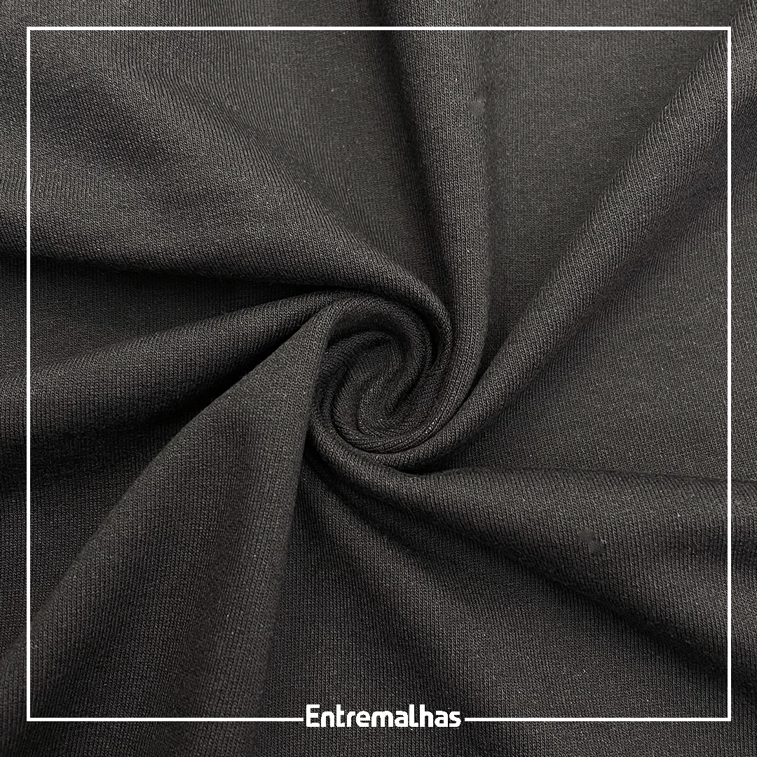 Malha Moletinho Flan Essence - Preto Ref.:320814