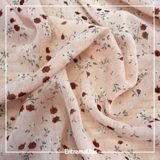 Tecido Crepe Musseline Lurex Estampado Ref.:722037