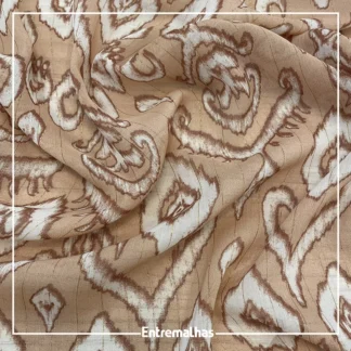 Tecido Crepe Musseline Lurex Estampado Ref.:722037