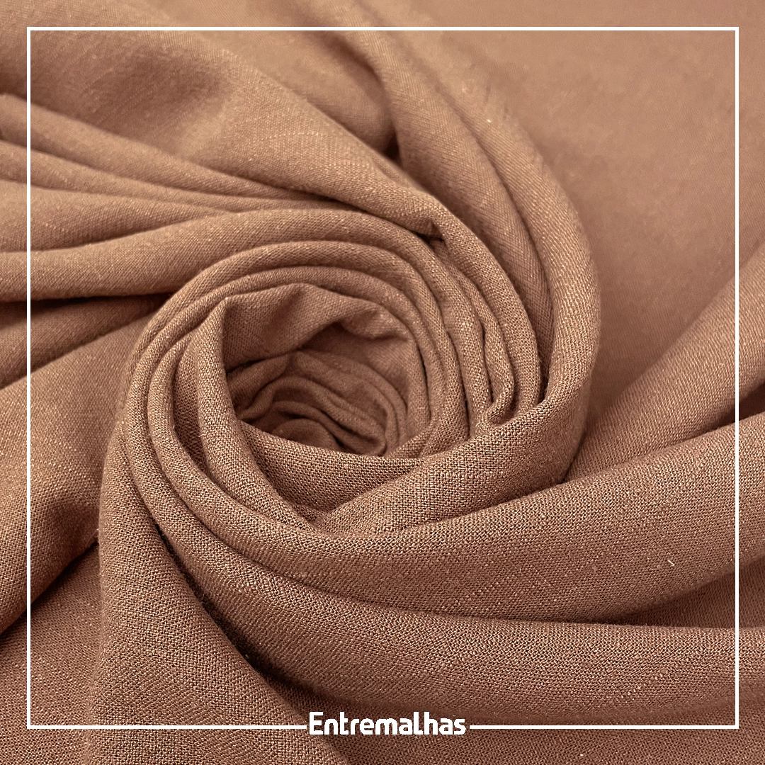 Tecido Linho Heavy - Marrom Ref.:772042